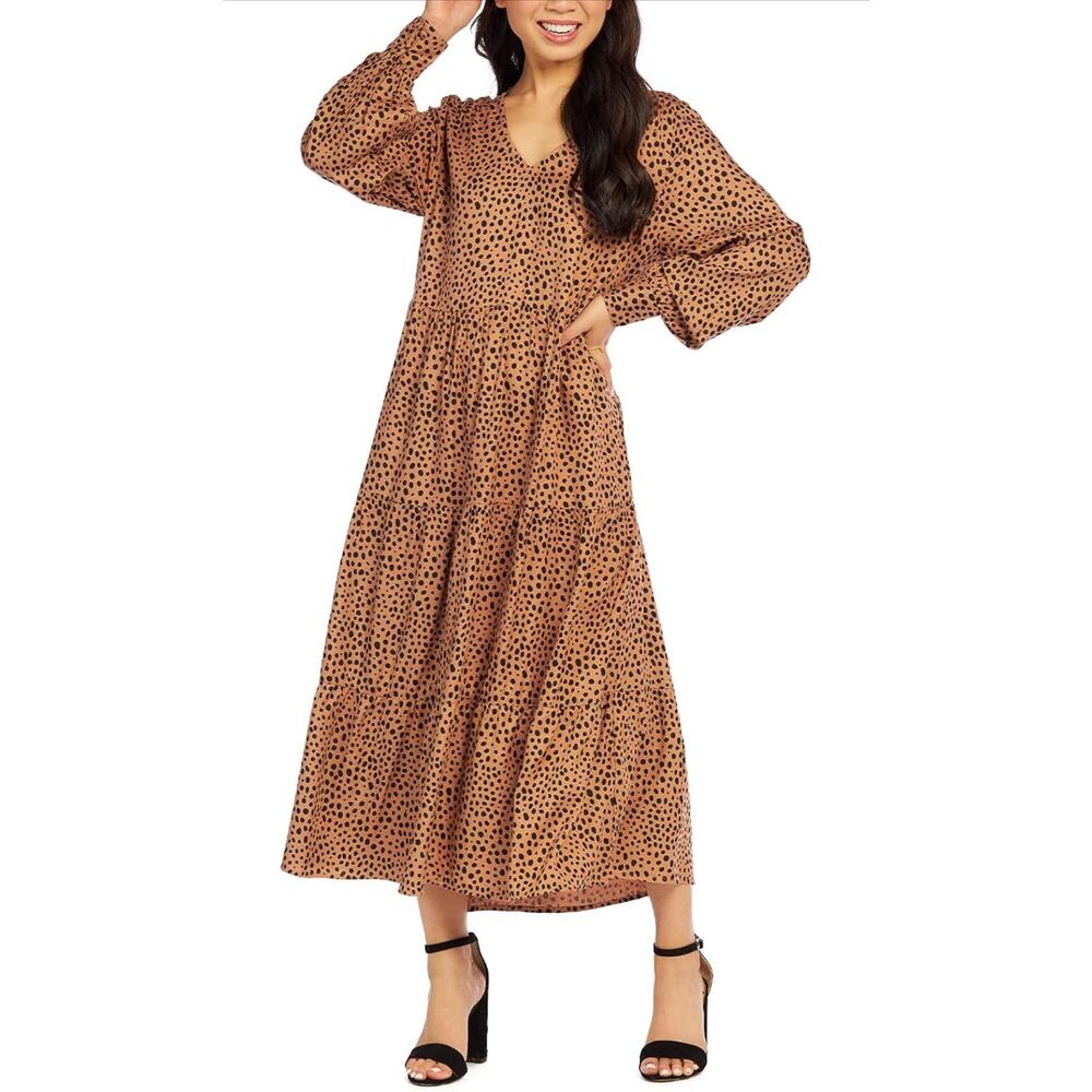 NWT Mud Pie Petal Tiered Women's Large Maxi Dress
